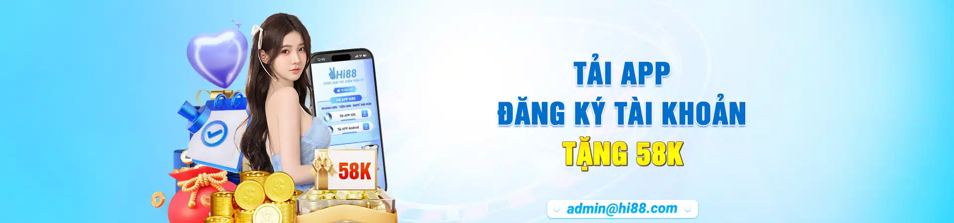 Tải app Hi88 đưang ký tặng 58k